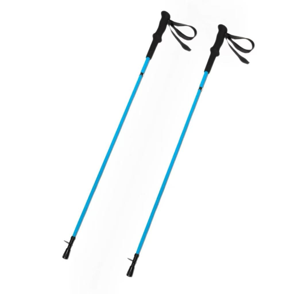 Carbon Trekking Poles – High Visibility & Foldable - Neon Blue