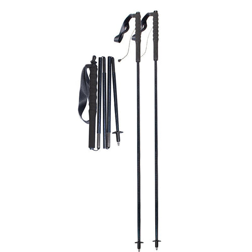 120g Carbon Hiking Poles – Foldable & Ultralight - Silver Blue - okhealingwild