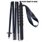 120g Carbon Hiking Poles – Foldable & Ultralight - Silver Blue - okhealingwild