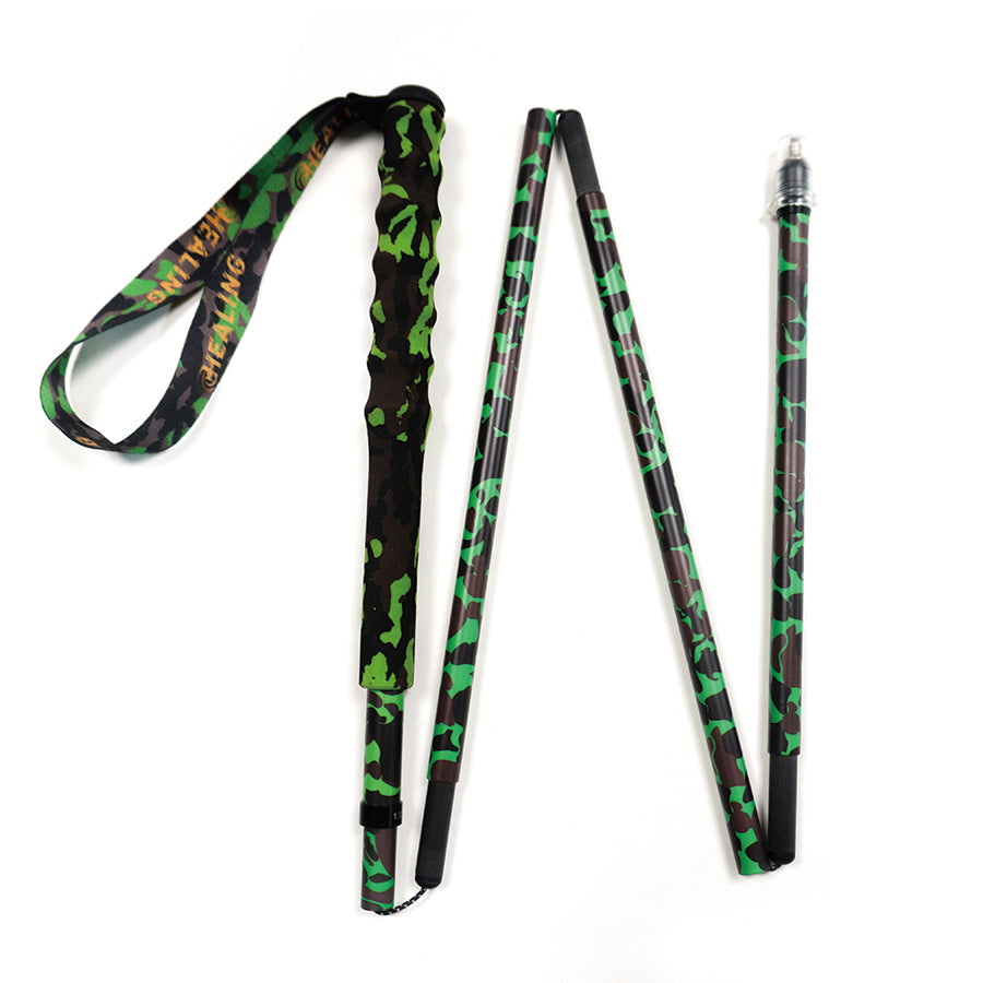 Foldable Carbon Trekking Poles – Green Camouflage