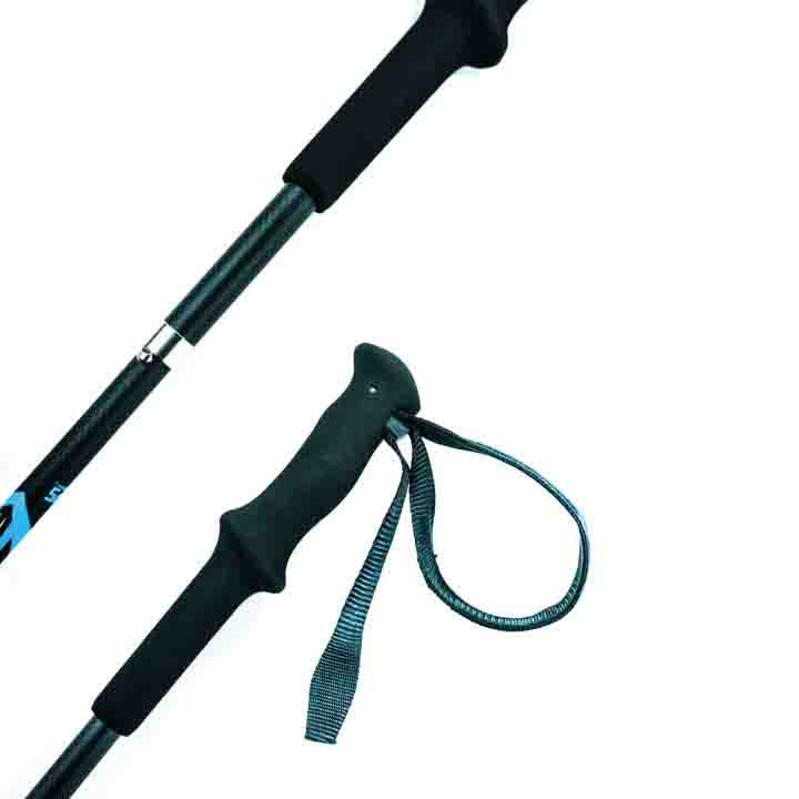 Mountain Trail Carbon Fiber Trekking Poles  -  3 sections Folding