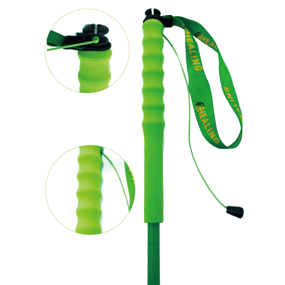 Carbon Trekking Poles – High Visibility - Lime Green