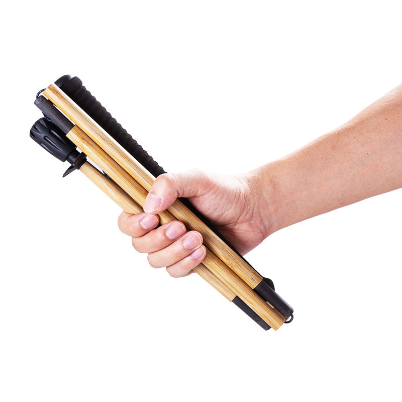 Carbon Hiking Poles with Bamboo Finish – Ultralight 120g
