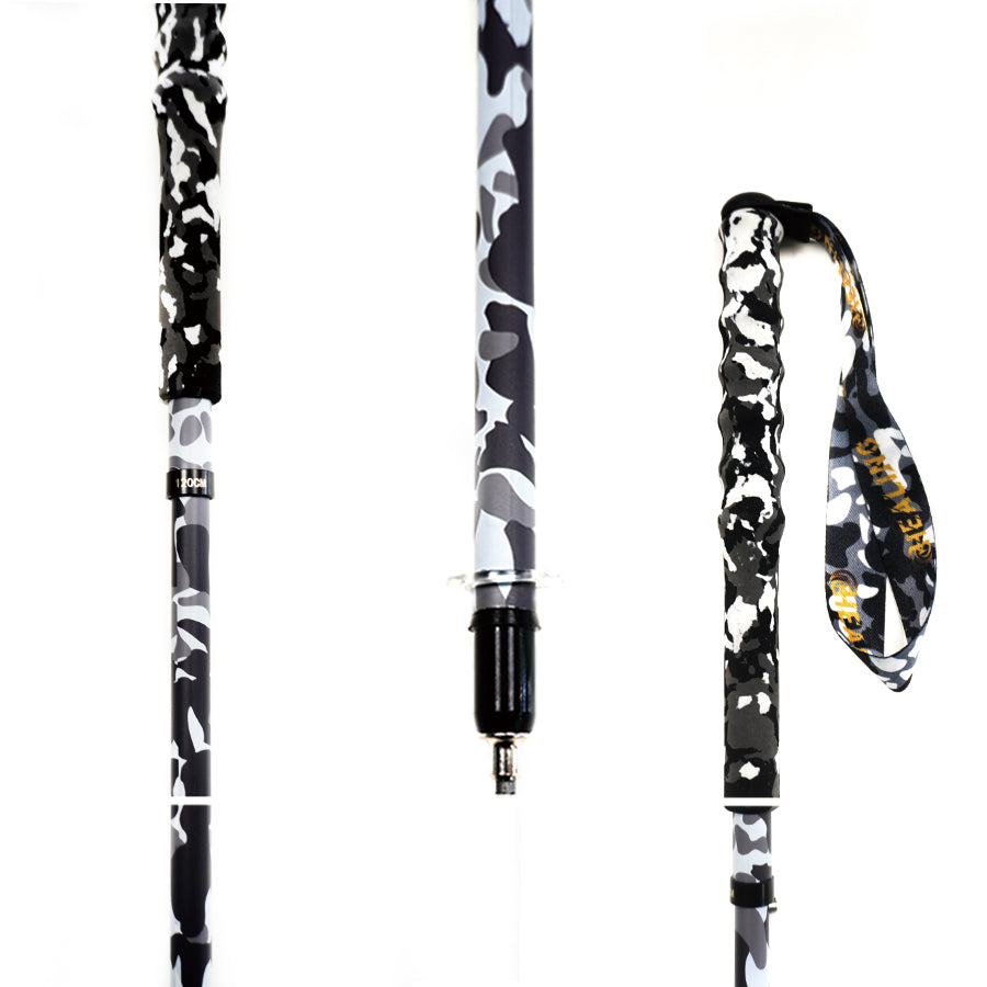 Ultralight Foldable Carbon Trekking Poles – Black Camouflage