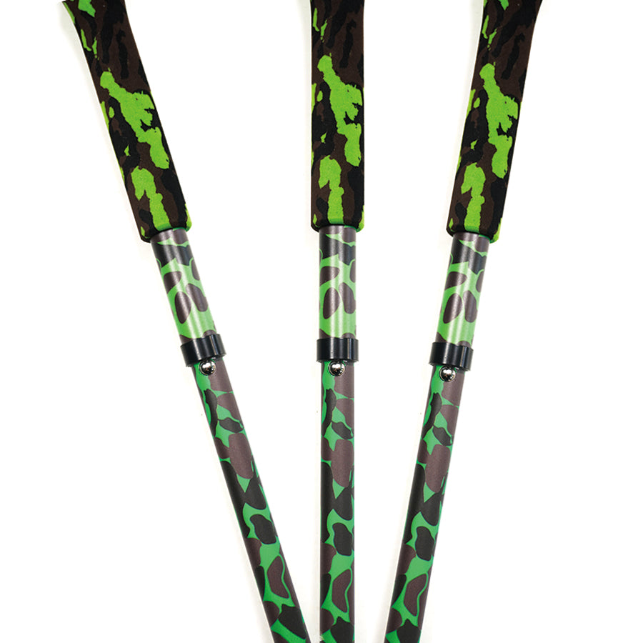 Foldable Carbon Trekking Poles – Green Camouflage