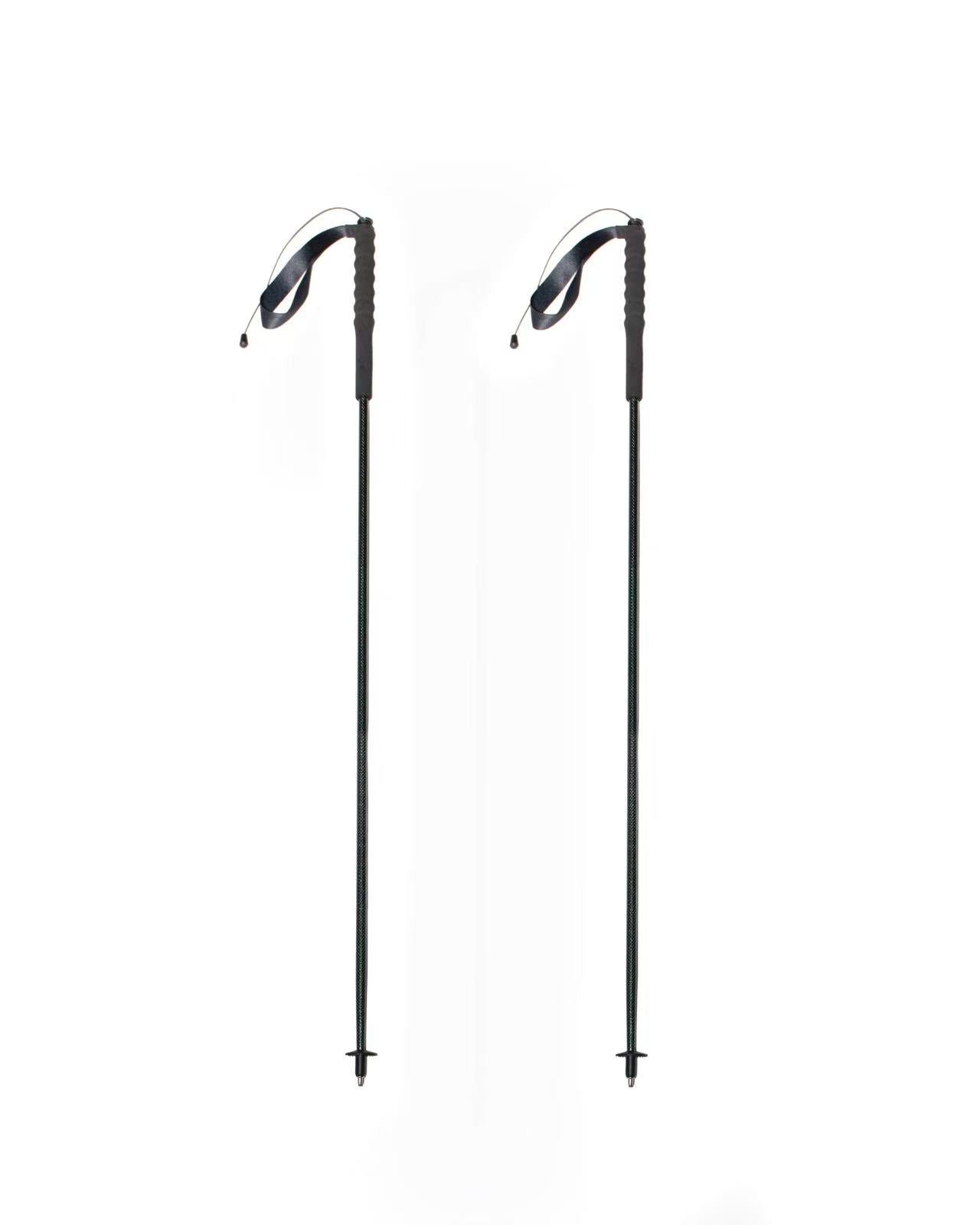 Foldable Carbon Hiking Poles – Packs to 26cm - Silver Green