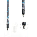 5 section Folding Carbon Trekking Poles – Blue Camouflaged - okhealingwild