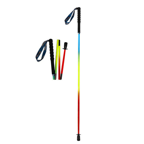 5 section Folding Carbon Trekking Poles – Rainbow - okhealingwild