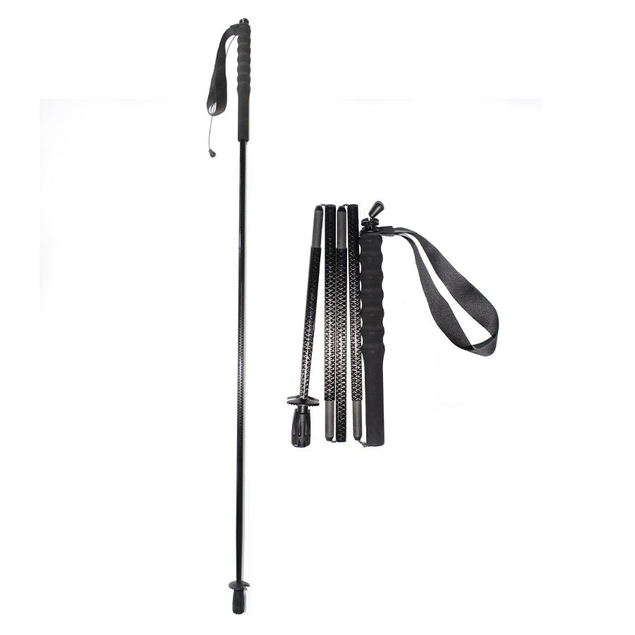 5 section Folding Carbon Trekking Poles – Scale Black - okhealingwild
