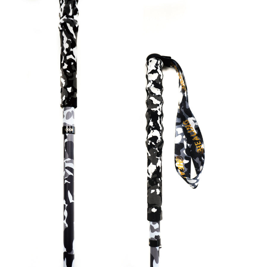 Ultralight Foldable Carbon Trekking Poles – Black Camouflage