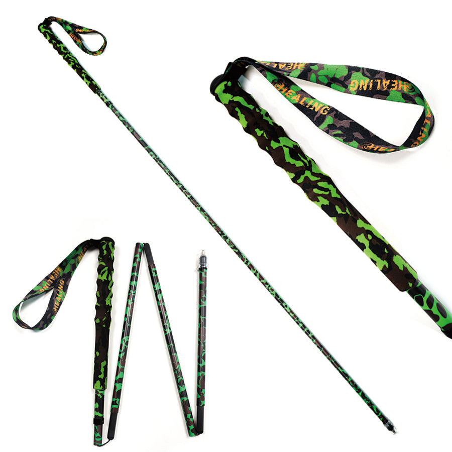 Foldable Carbon Trekking Poles – Green Camouflage