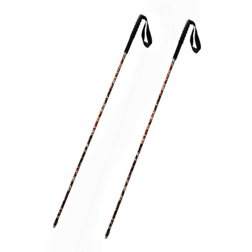 5 section folding Carbon Trekking Poles – Orange Camouflage