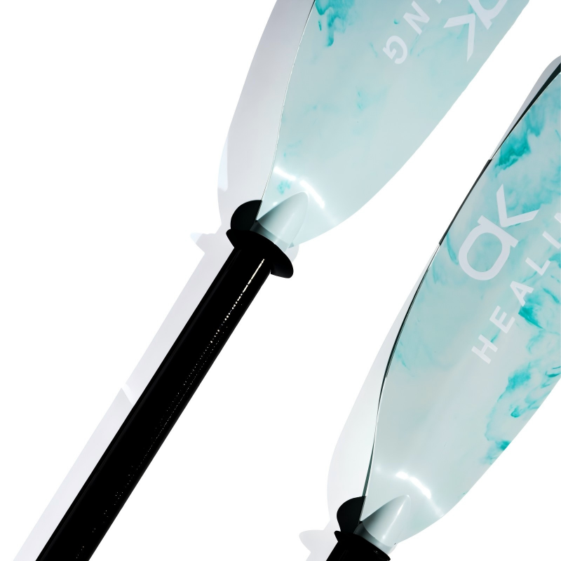 Adjustable Fiberglass 2-Piece Kayak Paddle - Seafoam Marble