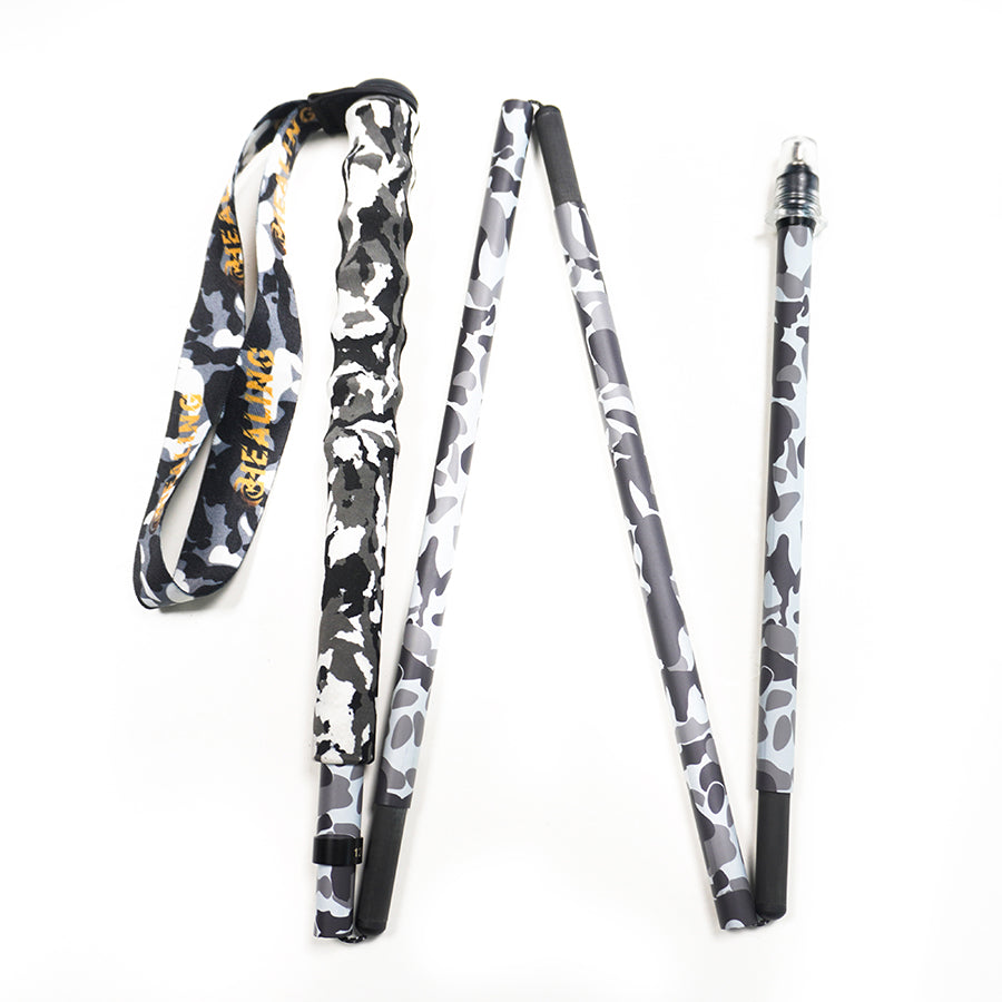 Ultralight Foldable Carbon Trekking Poles – Black Camouflage