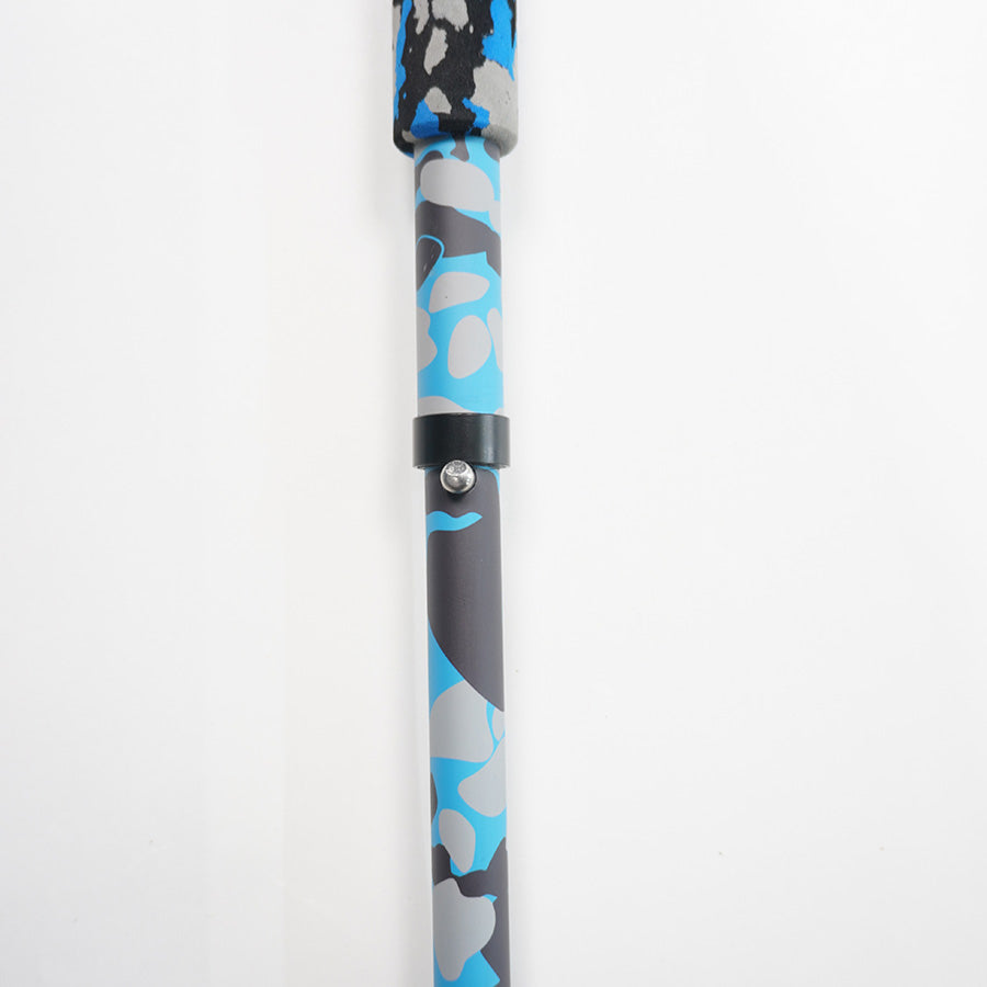 5 section Folding Carbon Trekking Poles –  Blue Camouflaged