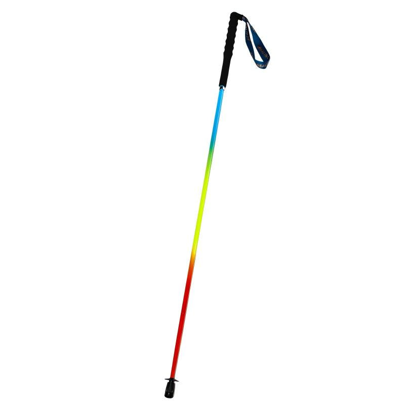 5 section Folding Carbon Trekking Poles – Rainbow