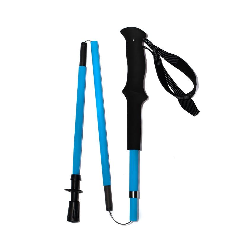 Carbon Trekking Poles – High Visibility & Foldable - Neon Blue