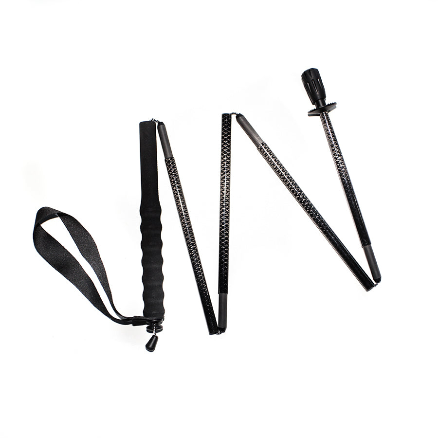 5 section Folding Carbon Trekking Poles – Scale Black