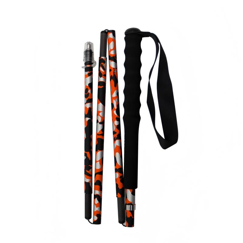 5 section folding Carbon Trekking Poles – Orange Camouflage