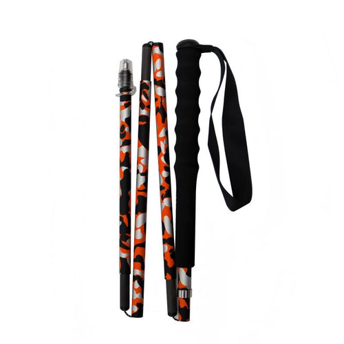 5 section folding Carbon Trekking Poles – Orange Camouflage