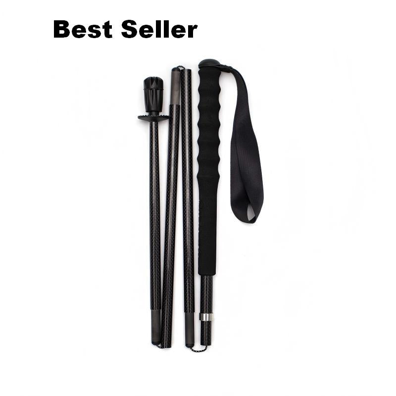 Foldable Carbon Hiking Poles – Packs to 26cm - Carbon Black