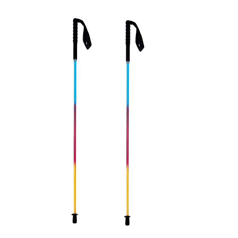 Ultralight Foldable Carbon Trekking Poles – Sunset Pink