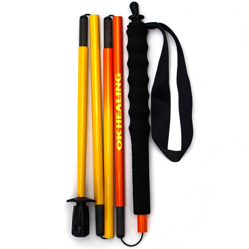 Foldable Carbon Hiking Poles – Sunrise Orange
