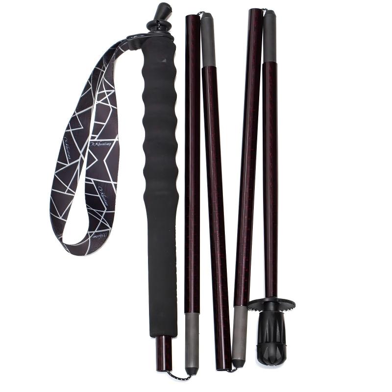 Carbon Trekking Poles – Lightweight & Foldable - Burgundy
