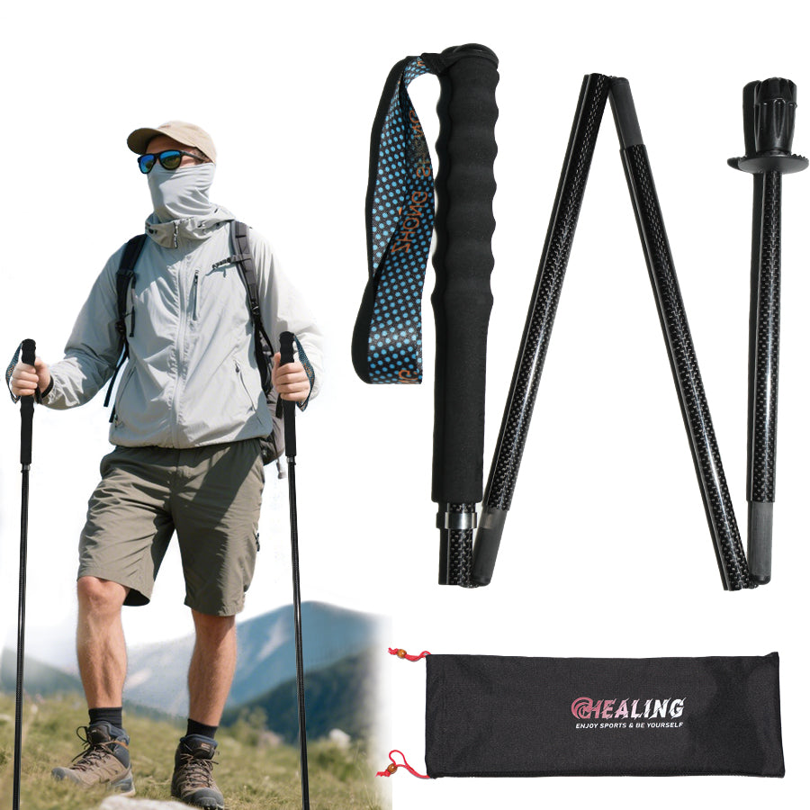 Foldable Ultralight Carbon Trekking Poles - Trail Weave