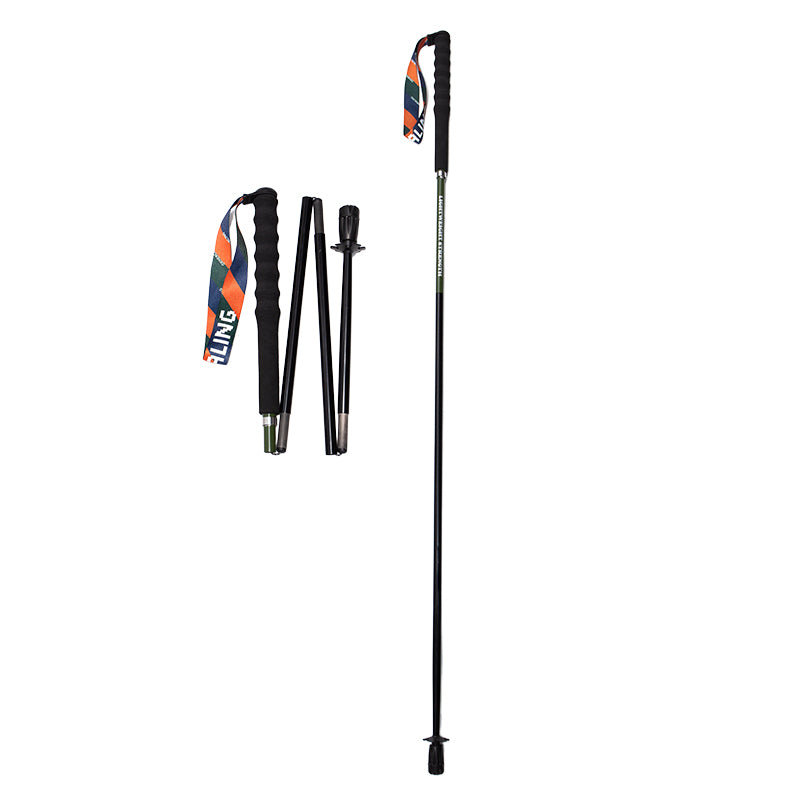 Carbon Trekking Poles – Lightweight & Foldable-Black Multi