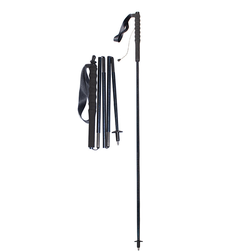 120g Carbon Hiking Poles – Foldable & Ultralight - Silver Blue