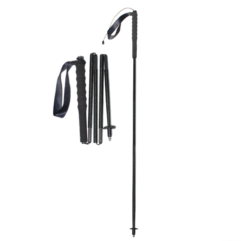 Foldable Carbon Hiking Poles – Packs to 26cm - Silver Green
