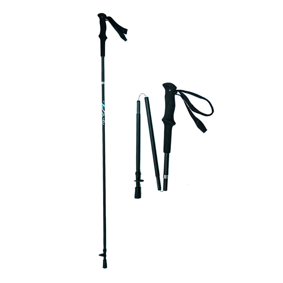 Mountain Trail Carbon Fiber Trekking Poles  -  3 sections Folding