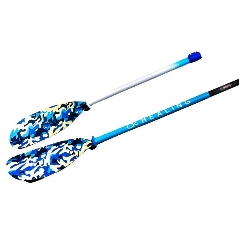 Adjustable Carbon 2-Piece Kayak Paddle - Blue Camouflage - okhealingwild