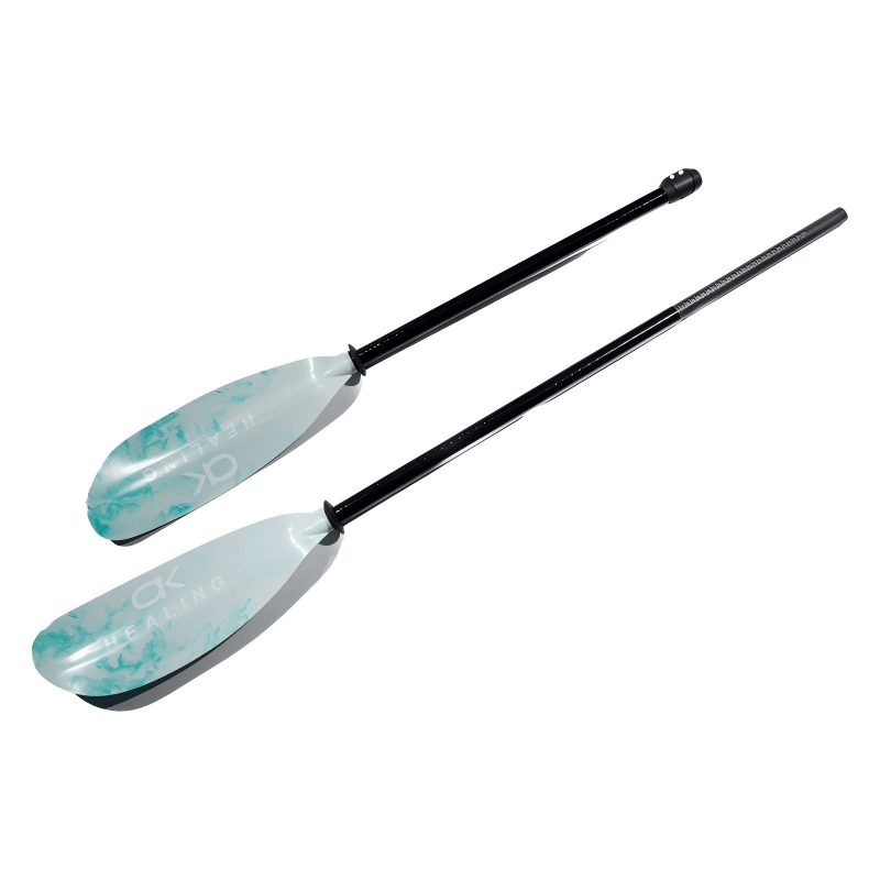 Adjustable Fiberglass 2-Piece Kayak Paddle - Seafoam Marble - okhealingwild