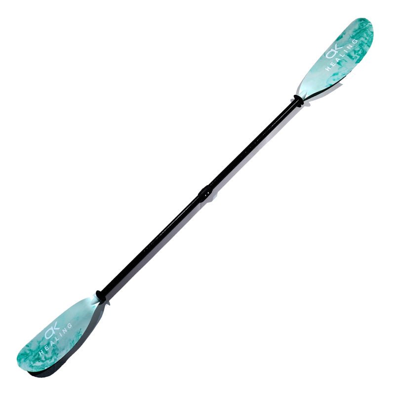 Adjustable Fiberglass 2-Piece Kayak Paddle - Seafoam Marble - okhealingwild