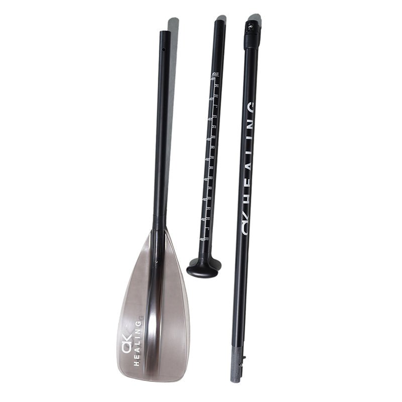 Adjustable Fiberglass 3-Piece SUP Paddle - Transparent Black - okhealingwild