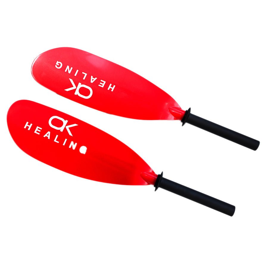Adjustable Fiberglass 4-Piece Kayak Paddle - Coral Red - okhealingwild