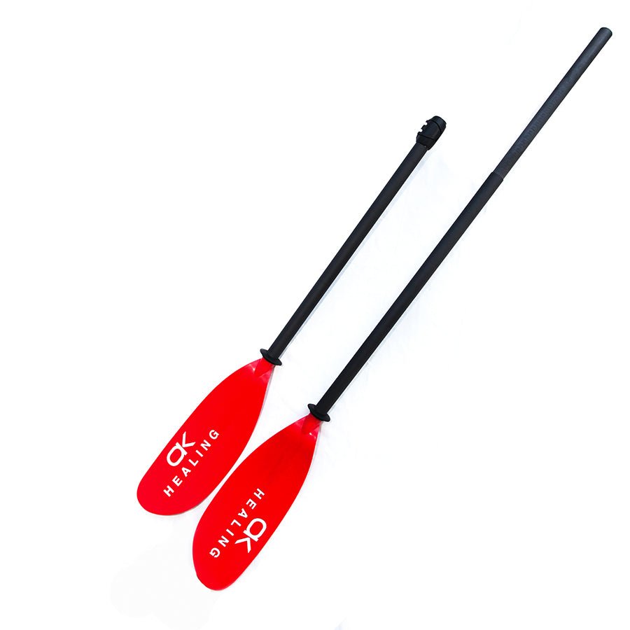 Adjustable Fiberglass 4-Piece Kayak Paddle - Coral Red - okhealingwild