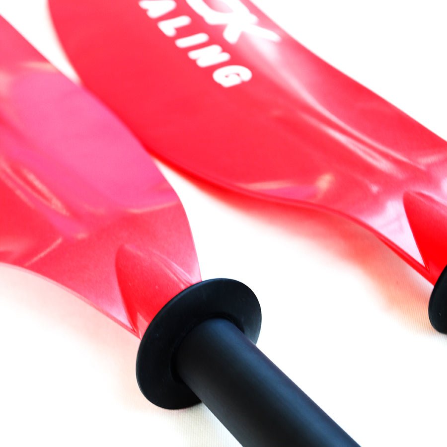 Adjustable Fiberglass 4-Piece Kayak Paddle - Coral Red - okhealingwild