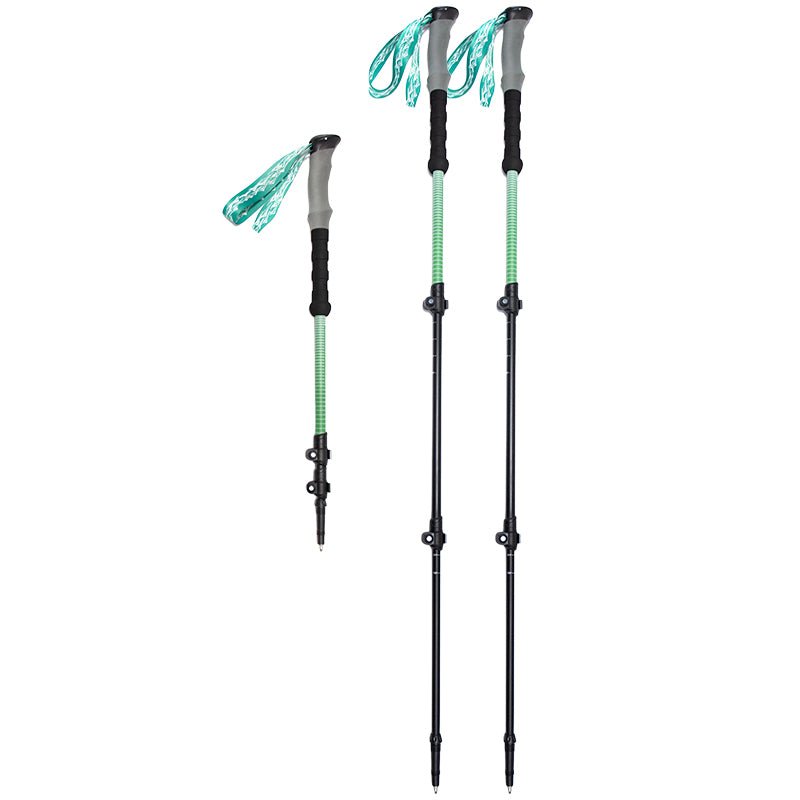 Alpine Traverse Carbon Telescopic Hiking & Ski Poles- Forest Green - okhealingwild