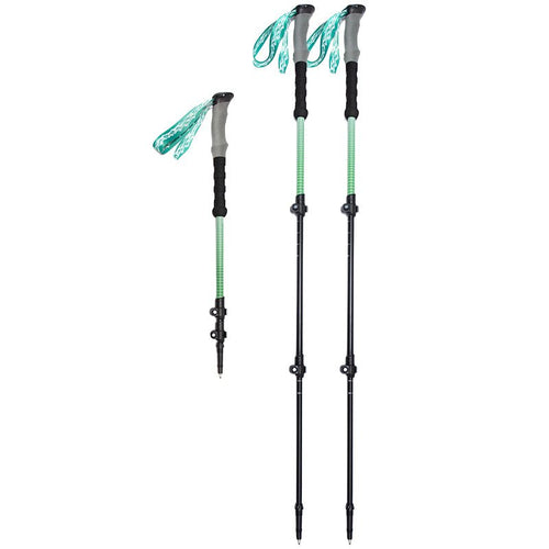 Alpine Traverse Carbon Telescopic Hiking & Ski Poles- Forest Green - okhealingwild