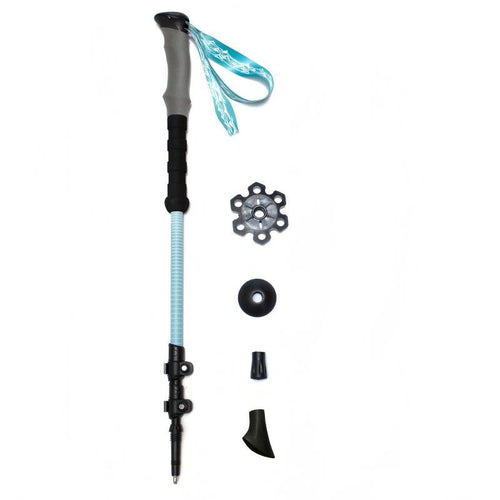 Alpine Traverse Carbon Telescopic Hiking & Ski Poles- Glacier blue - okhealingwild