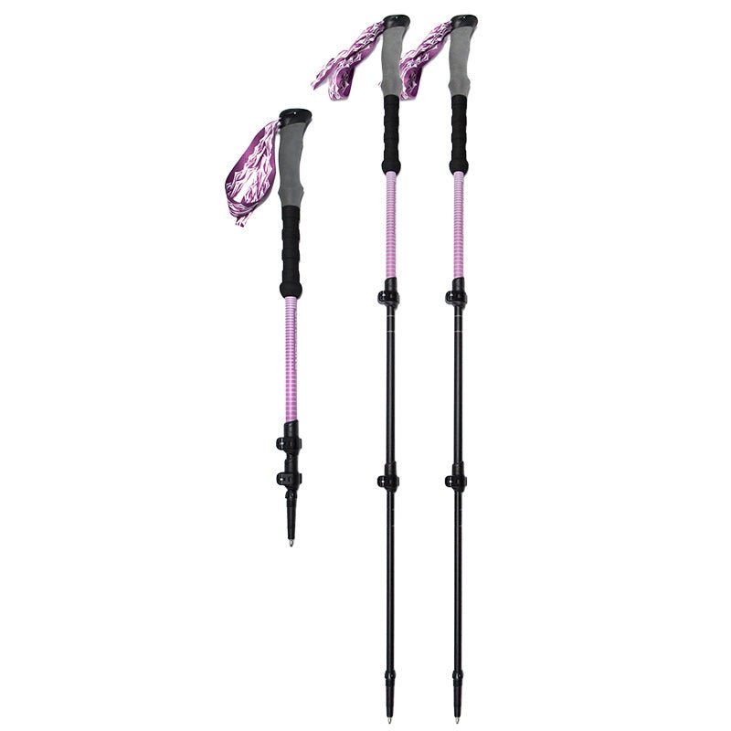 Alpine Traverse Carbon Telescopic Hiking & Ski Poles- Orchid Purple - okhealingwild