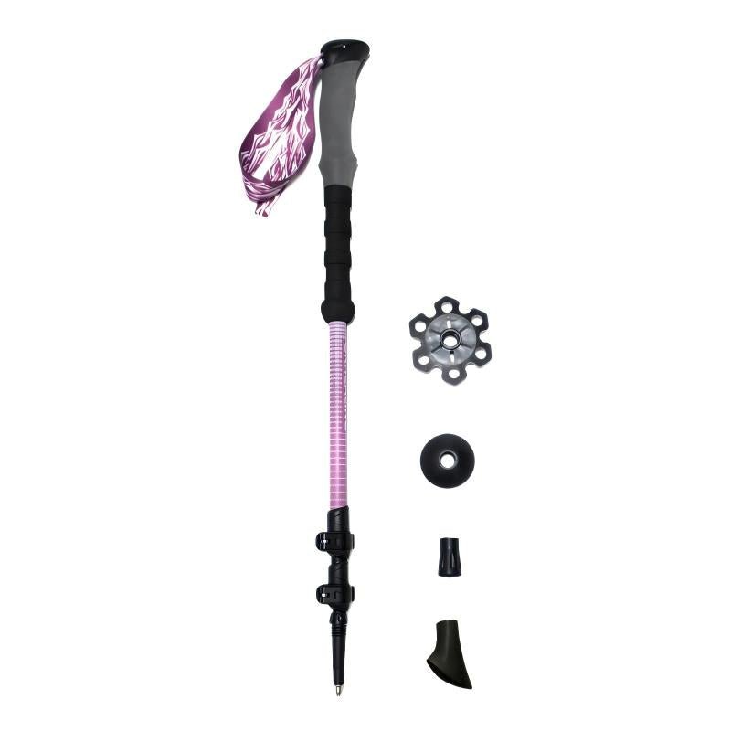 Alpine Traverse Carbon Telescopic Hiking & Ski Poles- Orchid Purple - okhealingwild