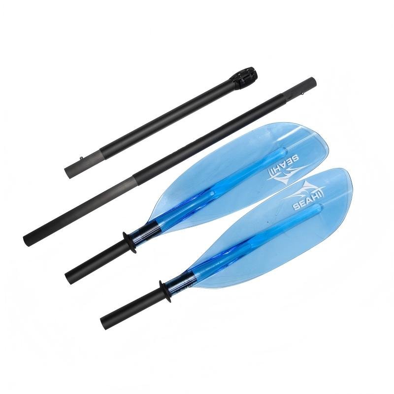 Carbon 4-Piece Kayak Paddle - Transparent Blue - okhealingwild