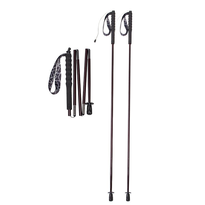Carbon Trekking Poles – Lightweight & Foldable - Burgundy - okhealingwild