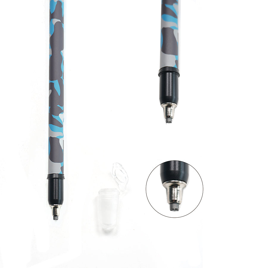 5 section Folding Carbon Trekking Poles –  Blue Camouflaged