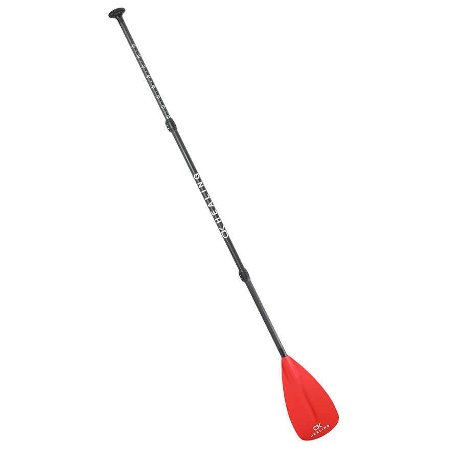 Detachable Fiberglass 3-Piece SUP Paddle - Bright Red - okhealingwild