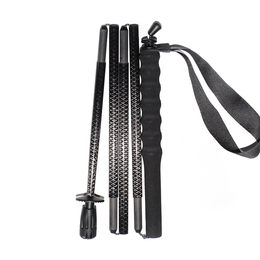5 section Folding Carbon Trekking Poles – Scale Black